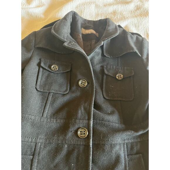 Kenneth Cole Reaction Wool Blend Trench Coat Jacket Preppy Academia Women Small - Picture 9 of 16